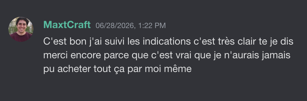 Avis membre